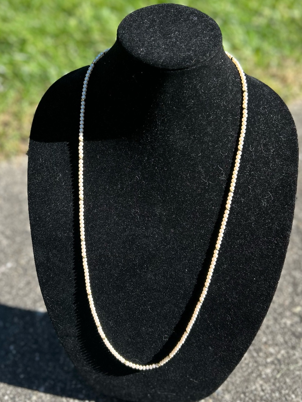 Monet vintage faux pearl necklace 34 inches
